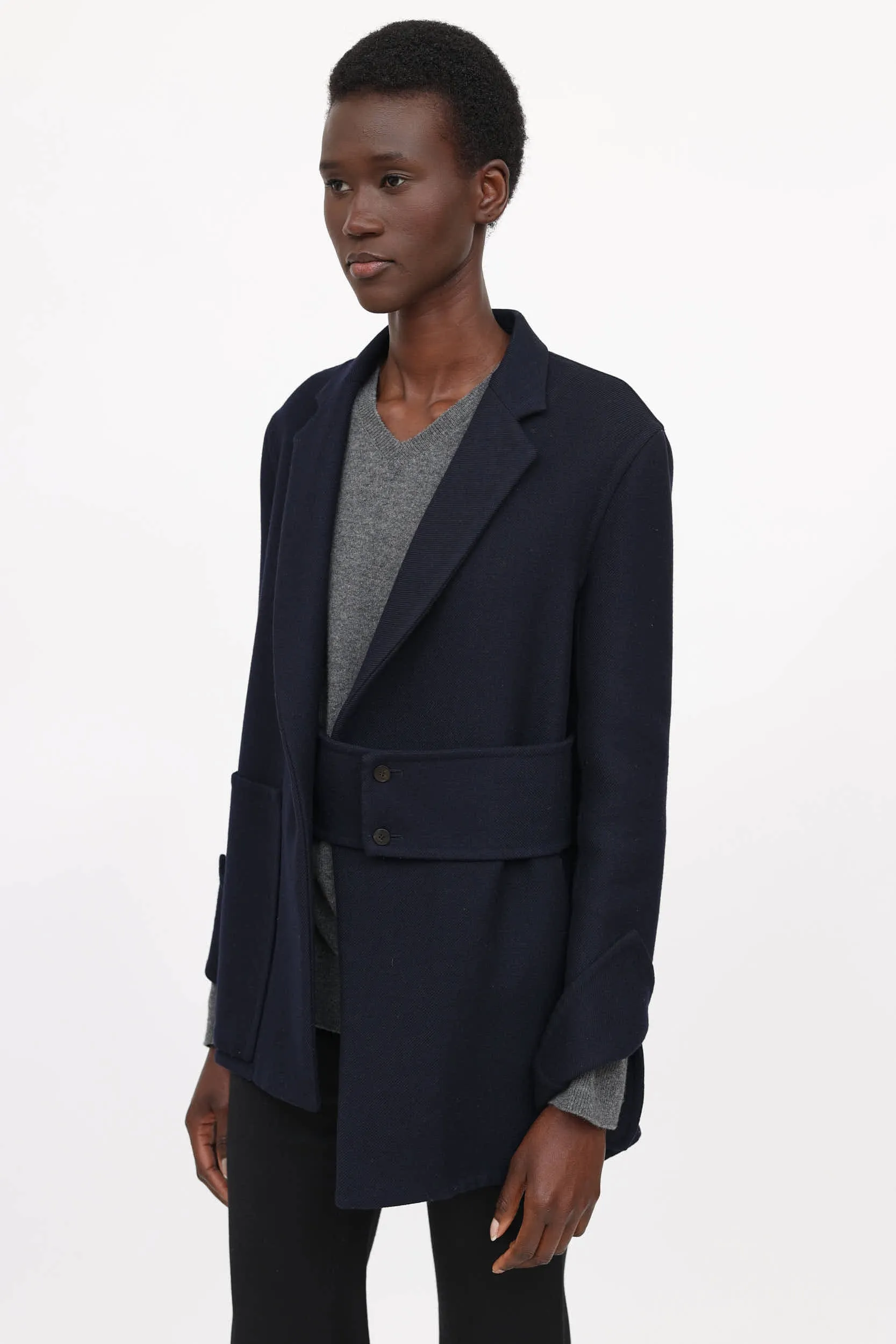 Wool Belted Jacket sold by VSP Consignment product image thumbnail 3