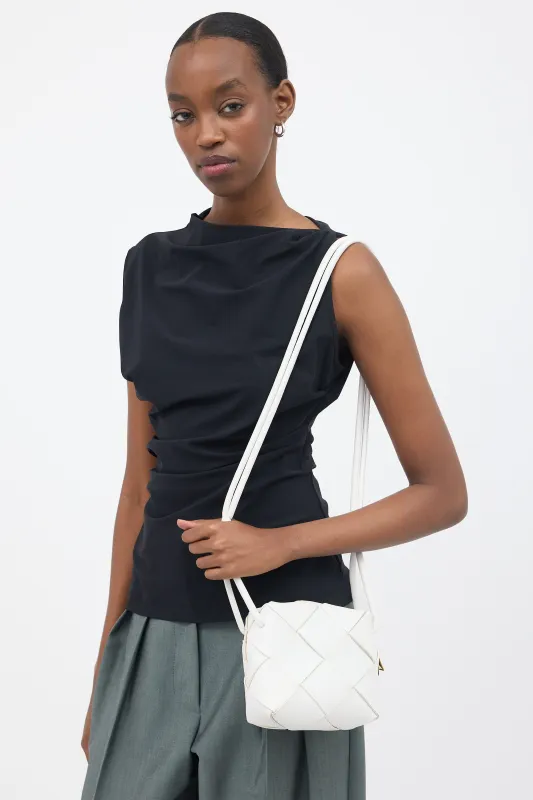 Intreccio Leather Mini Cassette Camera Bag made by Bottega Veneta