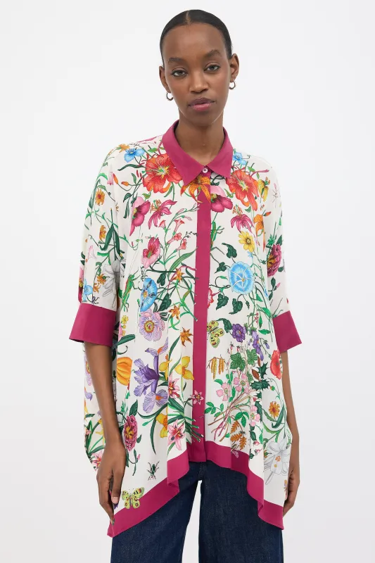 Silk Floral Shirt made by Gucci