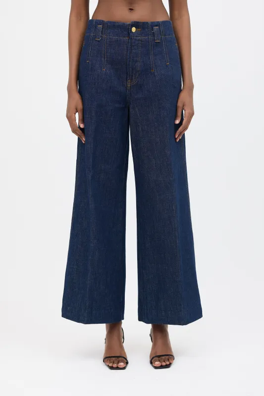 Darted Wide Leg Jeans made by Frame Denim