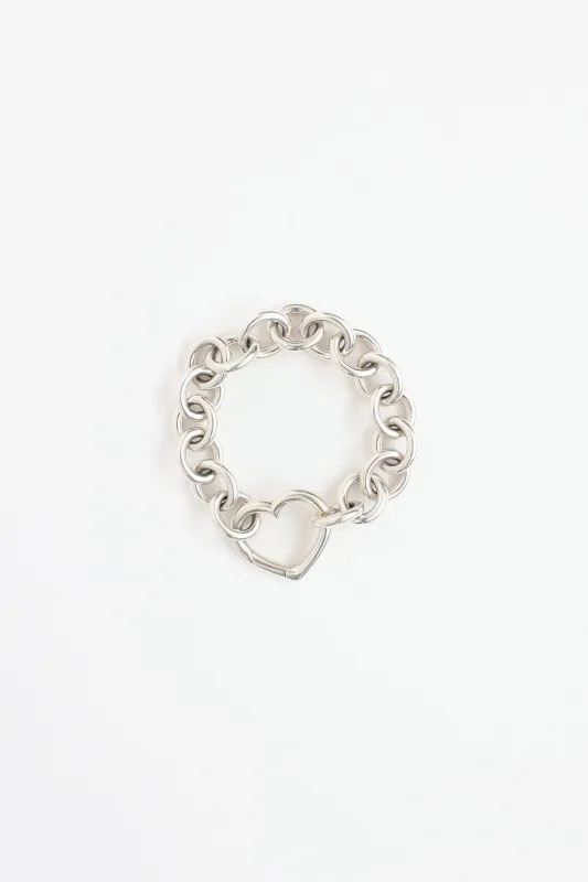 Sterling Silver Open Heart Link Bracelet made by Tiffany & Co.