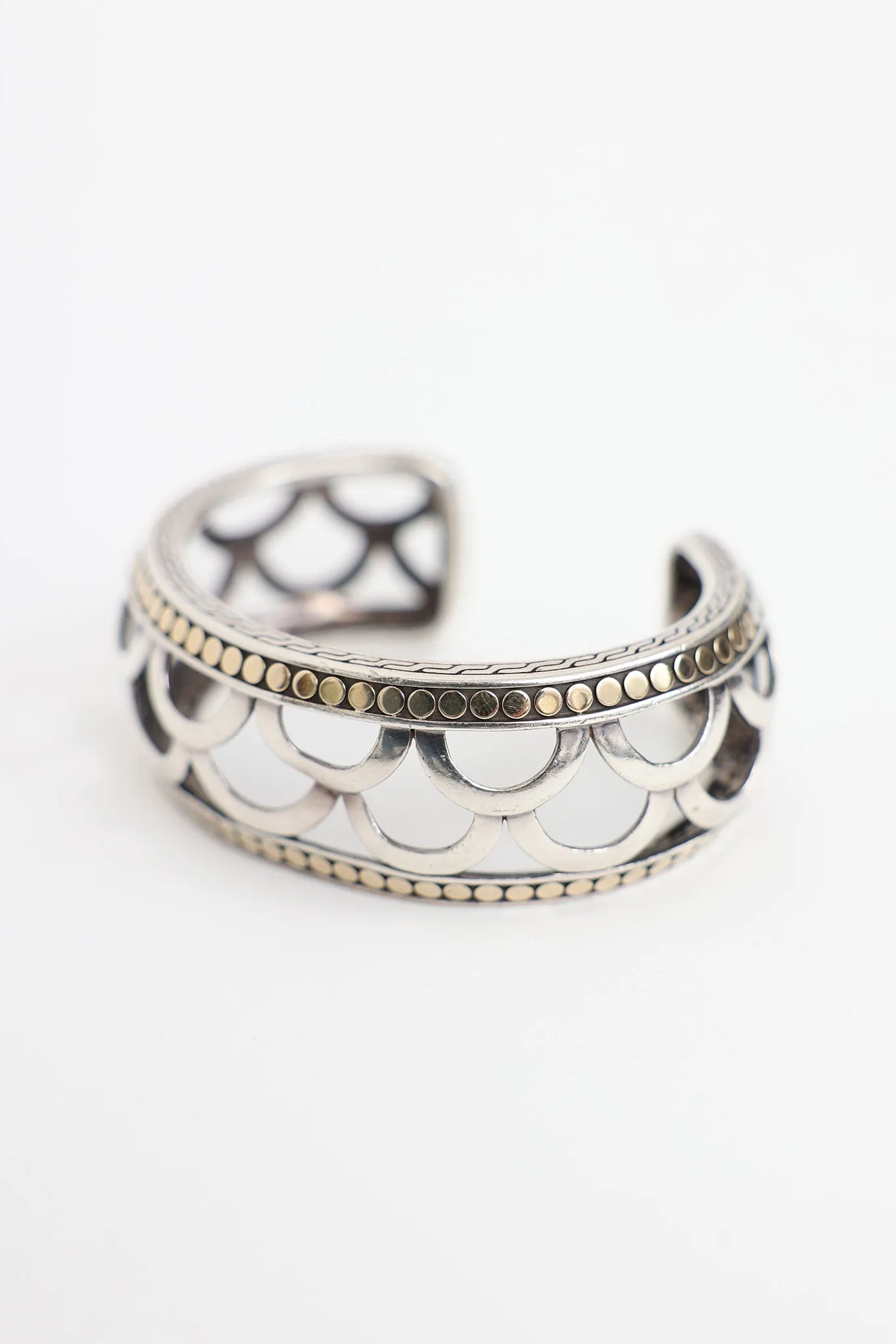 Sterling Silver and 18K Yellow Gold Naga Scale Cuff sold by VSP Consignment product image thumbnail 2
