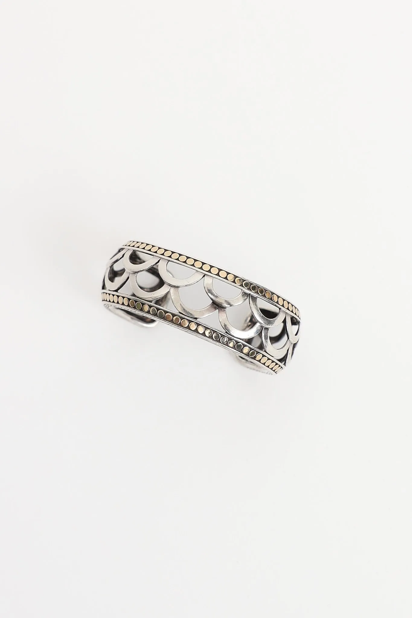 Sterling Silver and 18K Yellow Gold Naga Scale Cuff sold by VSP Consignment product image thumbnail 3