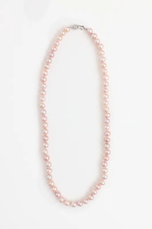 14K White Gold Freshwater Pearl Necklace made by VSP Consignment