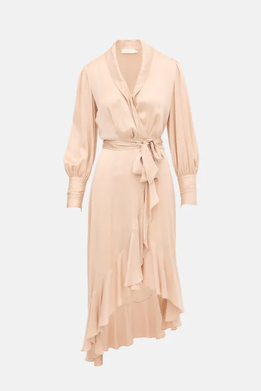 Silk Satin Wrap Dress made by Zimmermann