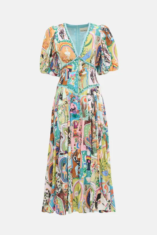 Linen Evergreen Dress made by Alemais