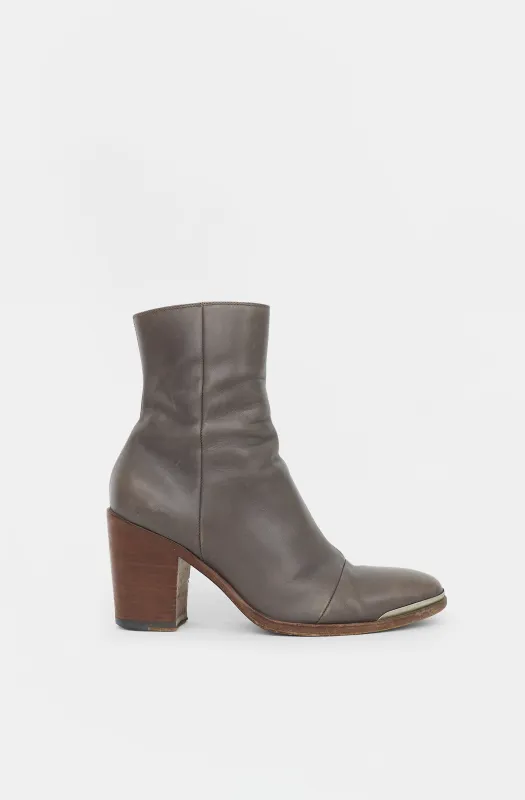 Leather Ankle Boot made by Celine