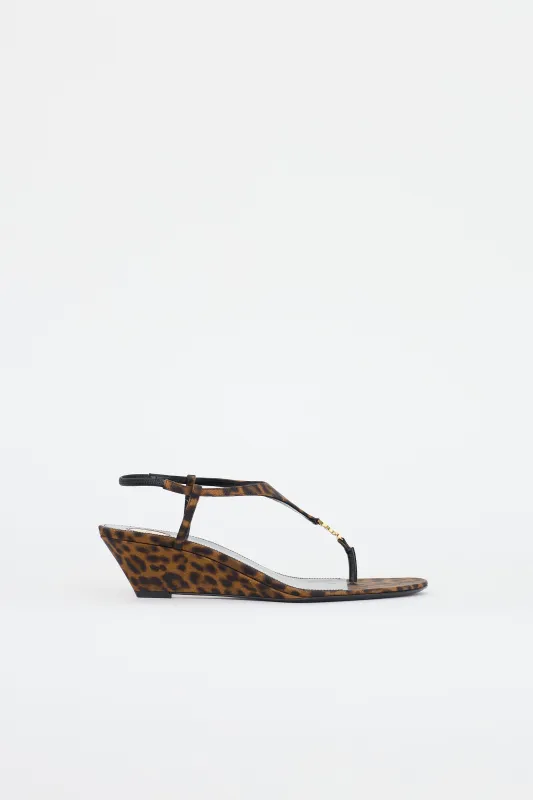 Printed Cassandre Wedge Sandal made by Yves Saint Laurent