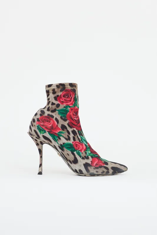 Printed Stretch Sock Boot made by Dolce & Gabanna