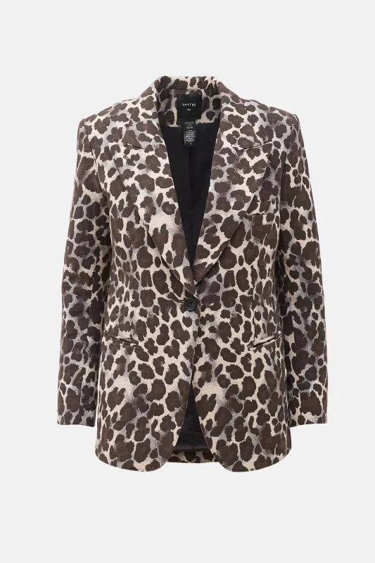 Jacquard Patterned Boyfriend Blazer made by Smythe