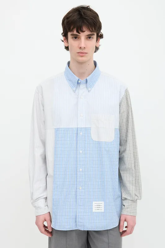 Mixed Pattern Shirt made by Thom Browne