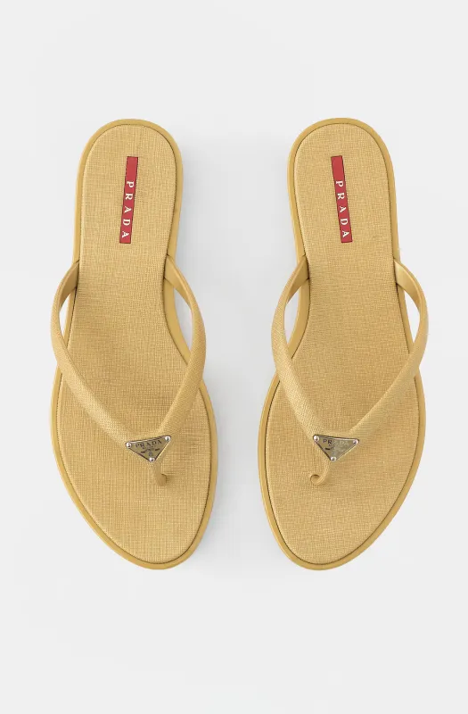 Rubber Logo Sandal made by Prada