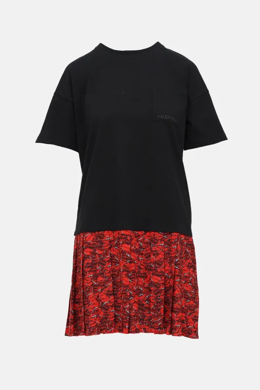 Pleated Lips T-Shirt Dress made by Valentino