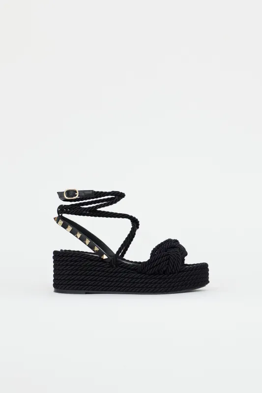 Rope & Rockstud Platform Sandal made by Valentino