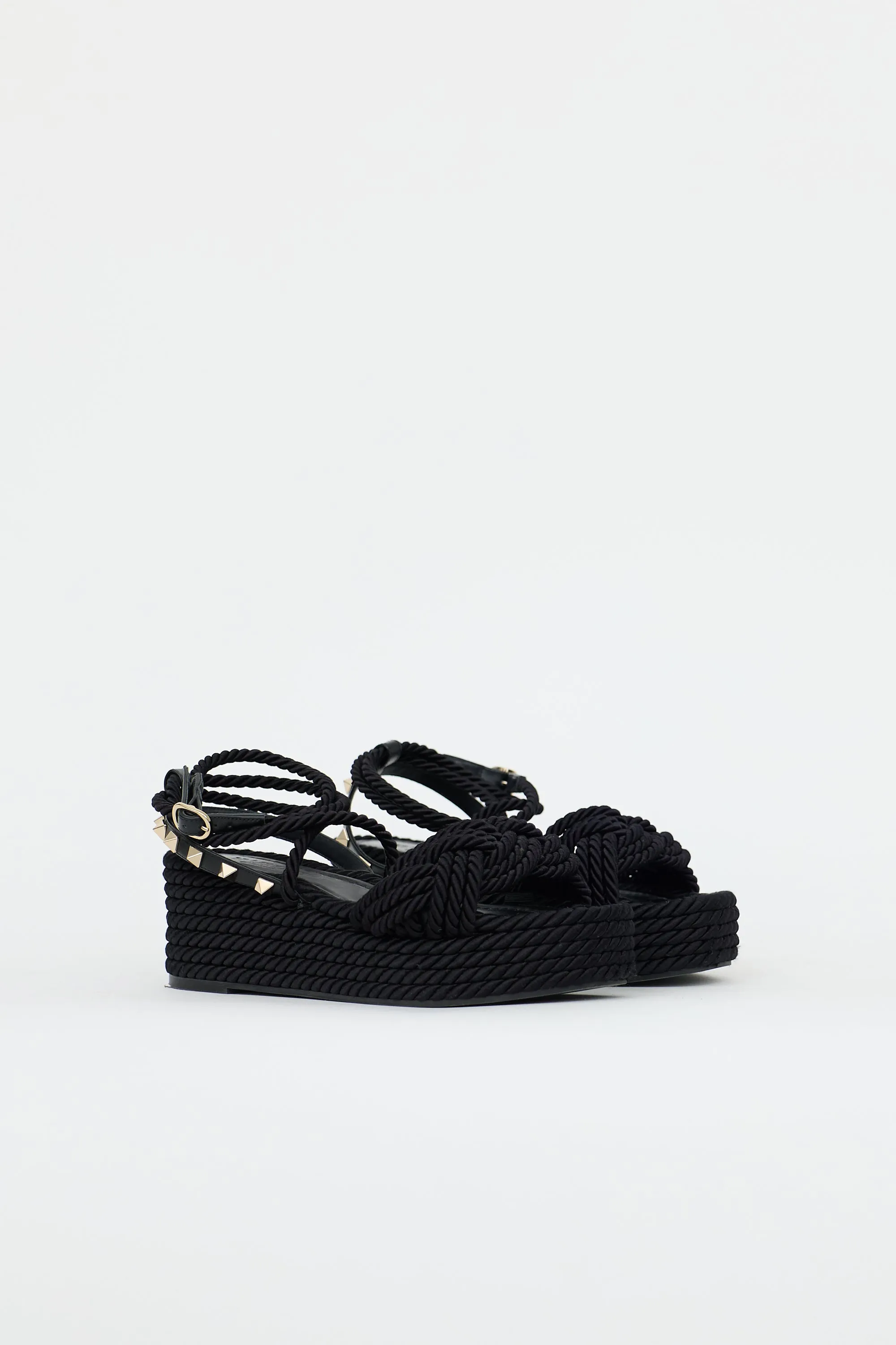Rope & Rockstud Platform Sandal sold by VSP Consignment product image thumbnail 2