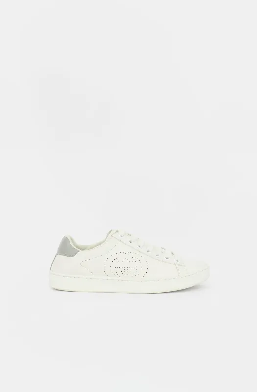 Leather Ace Perforated GG Sneaker made by Gucci