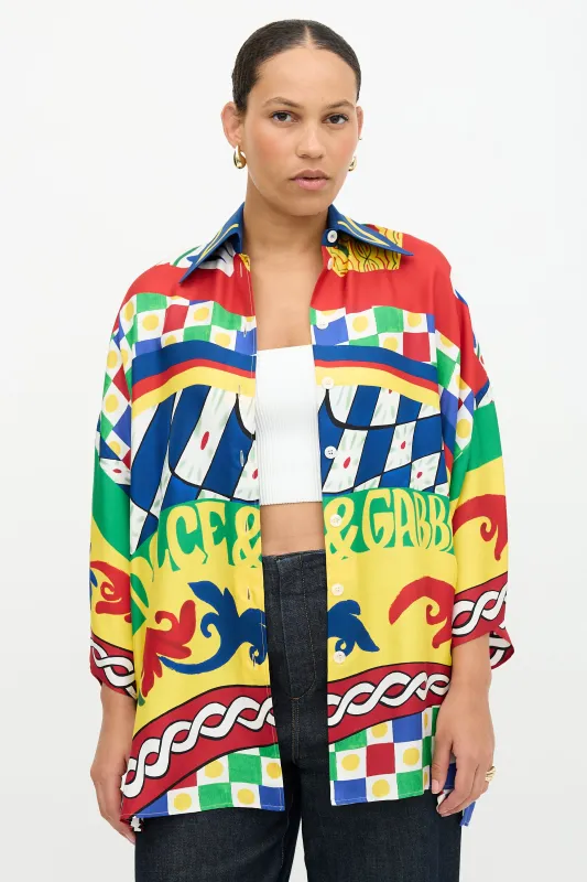 Silk Carretto Printed Shirt made by Dolce & Gabanna