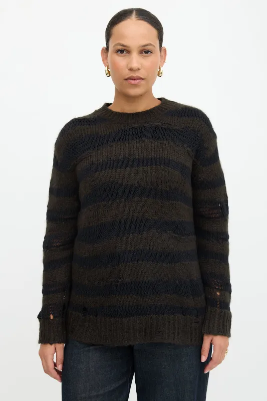 Distressed Stripe Sweater made by Acne Studios