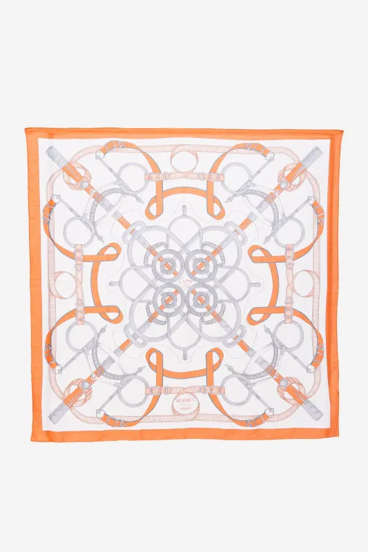 Silk & Cashmere Eperon D'Or 140 Shawl made by Hermes