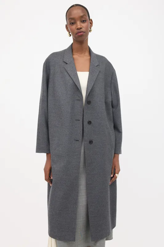 Cashmere & Wool Single Breasted Coat made by Prada