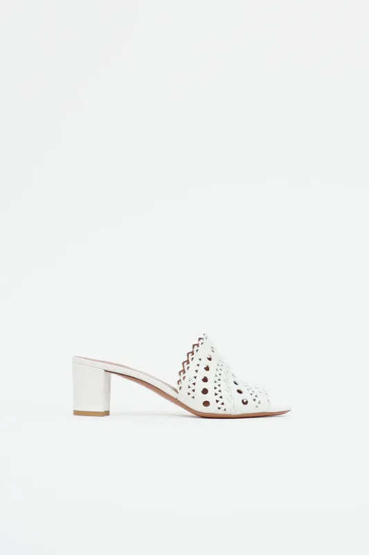 Leather Vienne Cut Out Mule made by Alaia