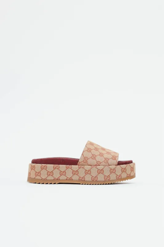 Monogram Platform Sandal made by Gucci