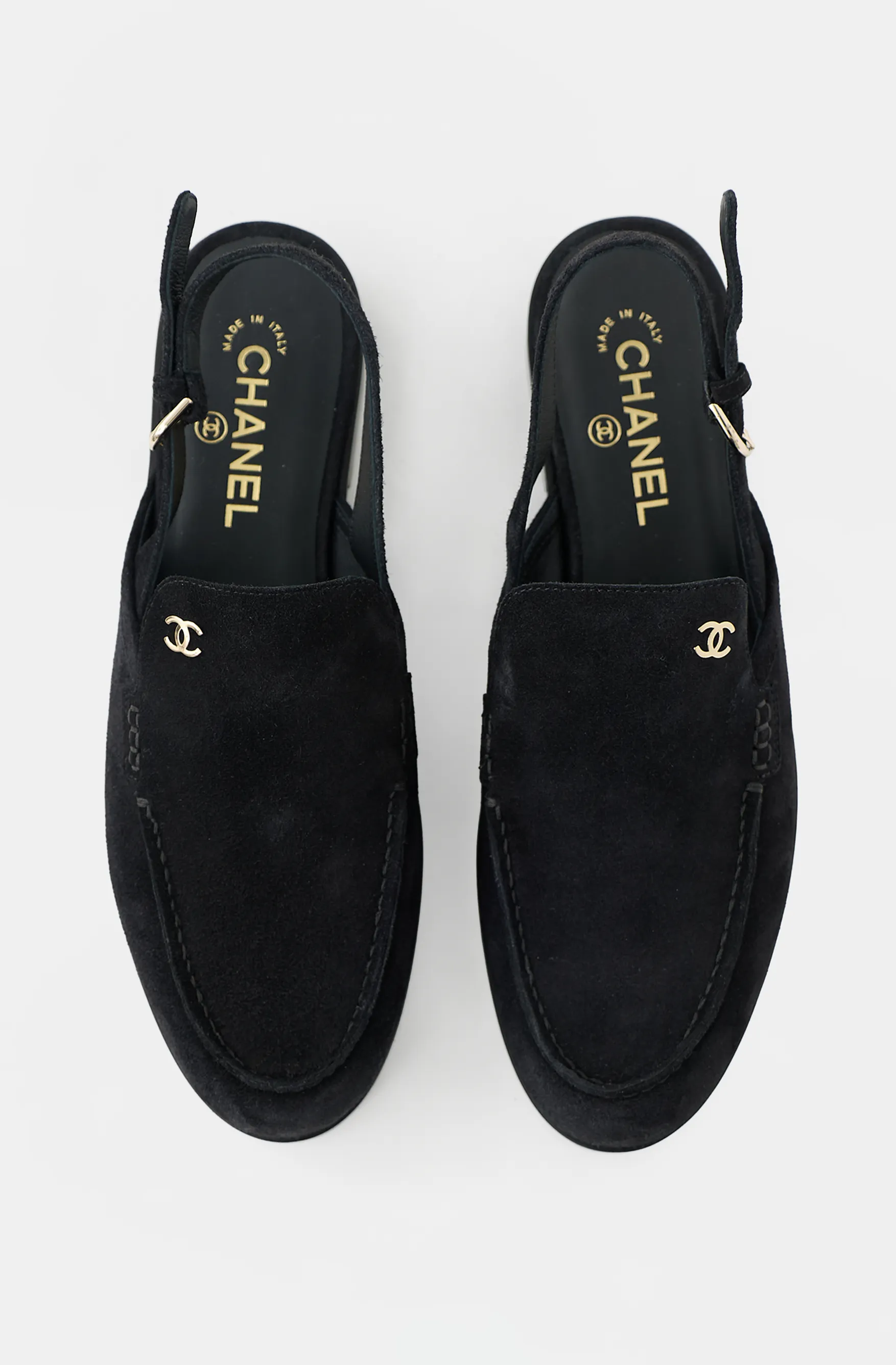 Suede CC Slingback Mule sold by VSP Consignment