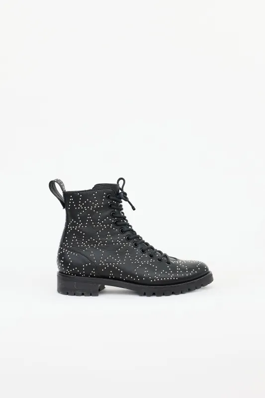 Leather Studded Cruz Boot made by Jimmy Choo