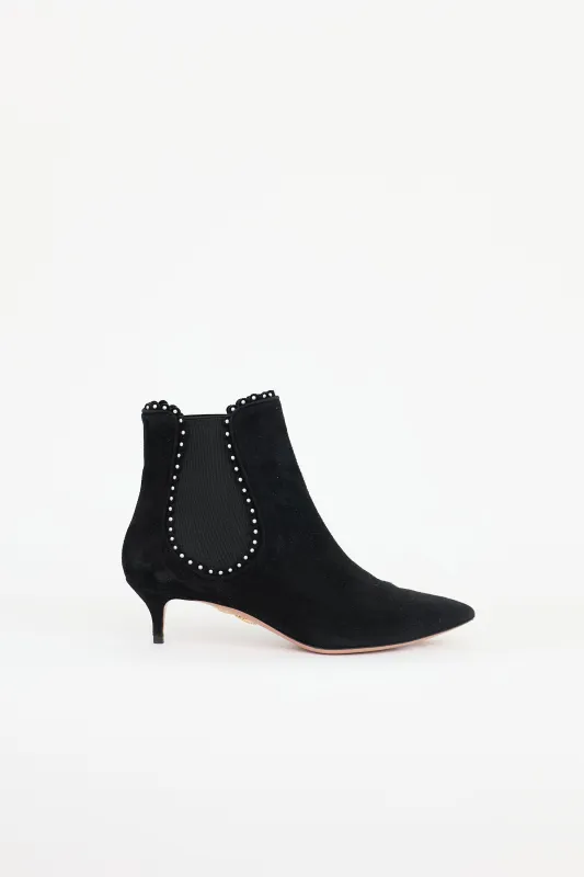 Suede Embellished Jicky Boot made by Aquazzura