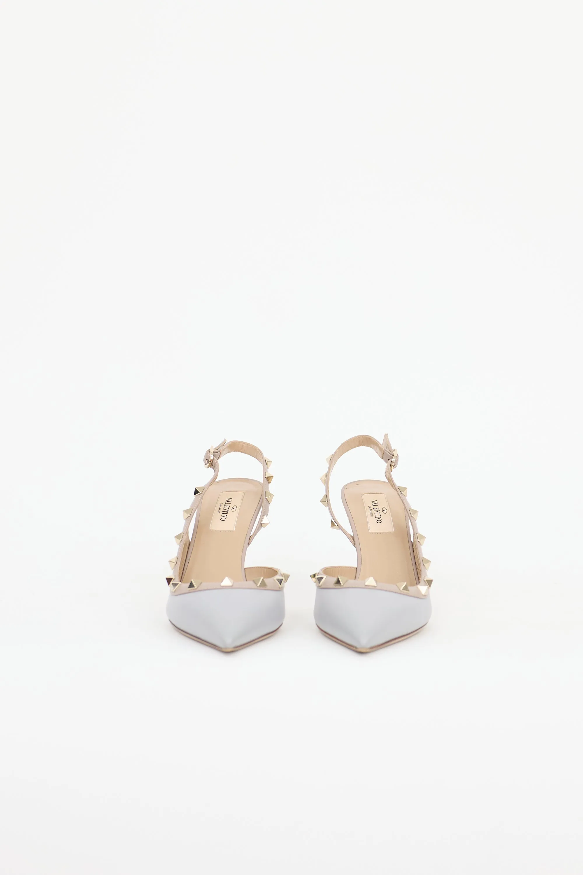 Leather Rockstud Slingback Pump sold by VSP Consignment product image thumbnail 3