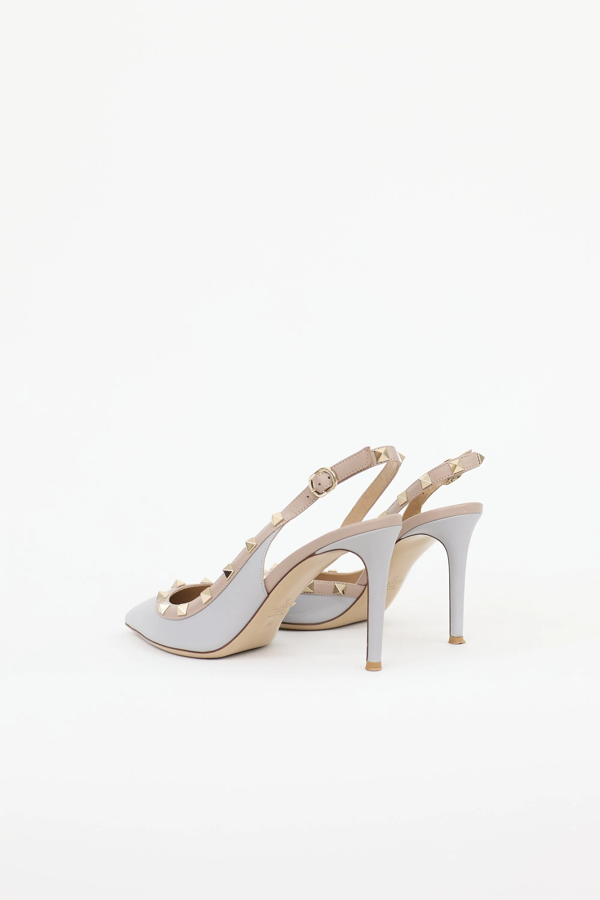 Leather Rockstud Slingback Pump sold by VSP Consignment product image thumbnail 4