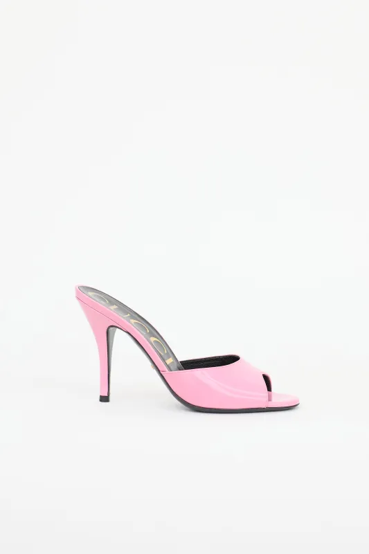 Patent Scarlet Mule made by Gucci