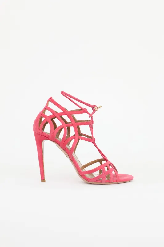 Suede Ginger Cutout Sandal made by Aquazzura