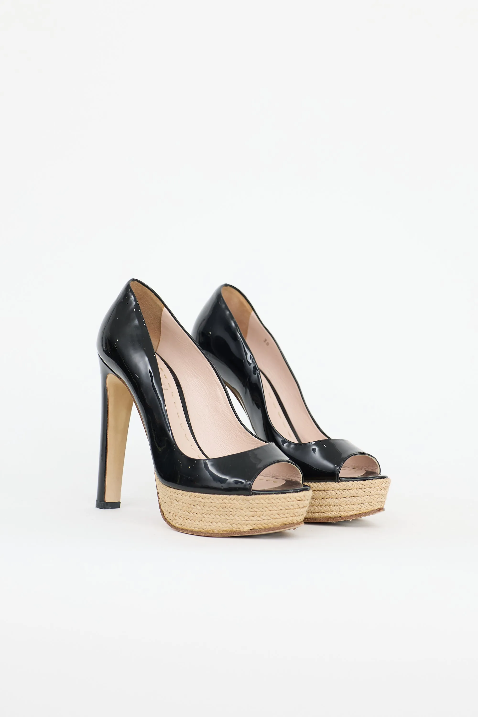 Patent & Jute Platform Pump sold by VSP Consignment product image thumbnail 2