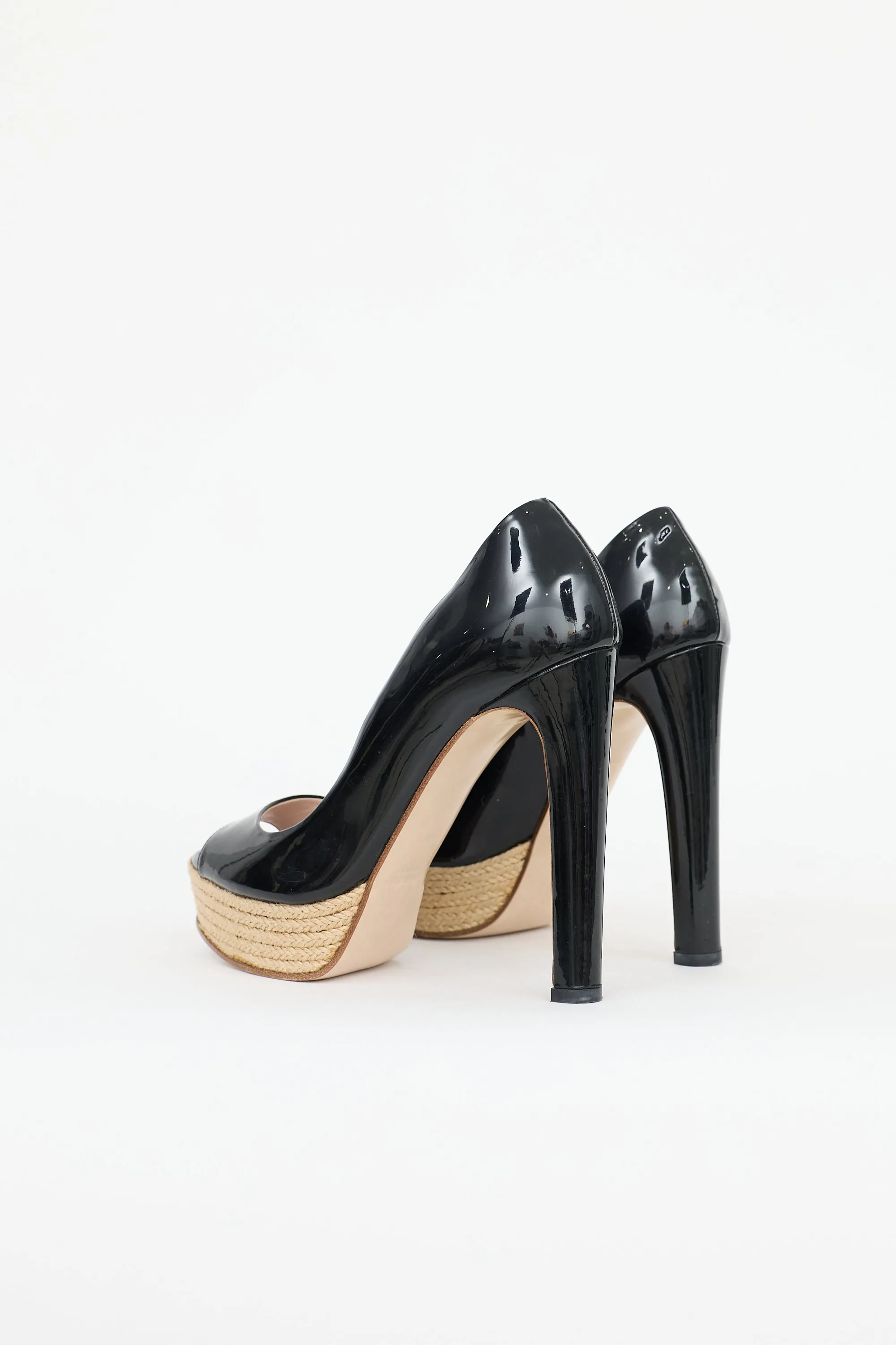 Patent & Jute Platform Pump sold by VSP Consignment product image thumbnail 4
