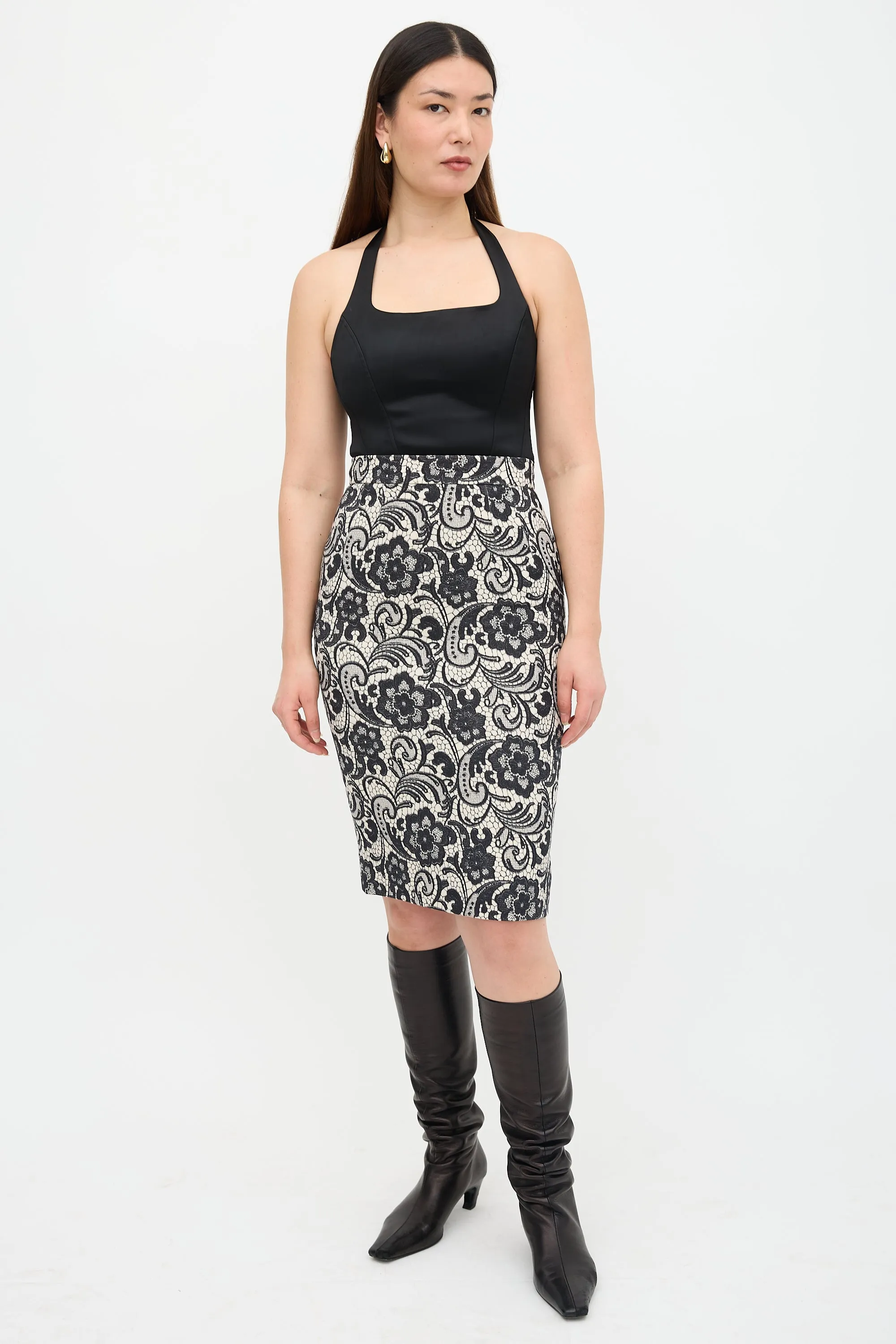 Wool Printed Pencil Skirt sold by VSP Consignment product image thumbnail 2