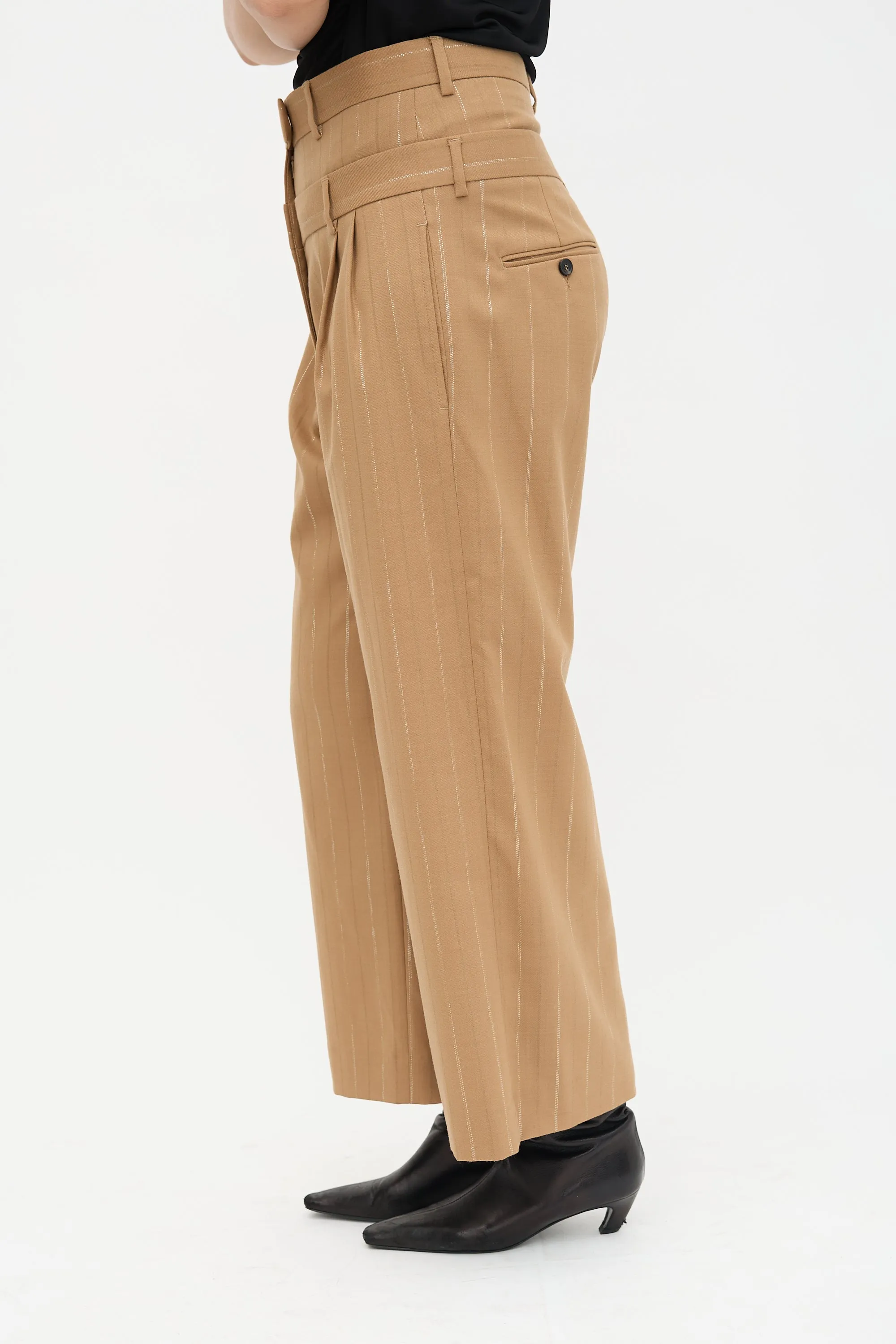 Double Waist Striped Trouser sold by VSP Consignment product image thumbnail 3