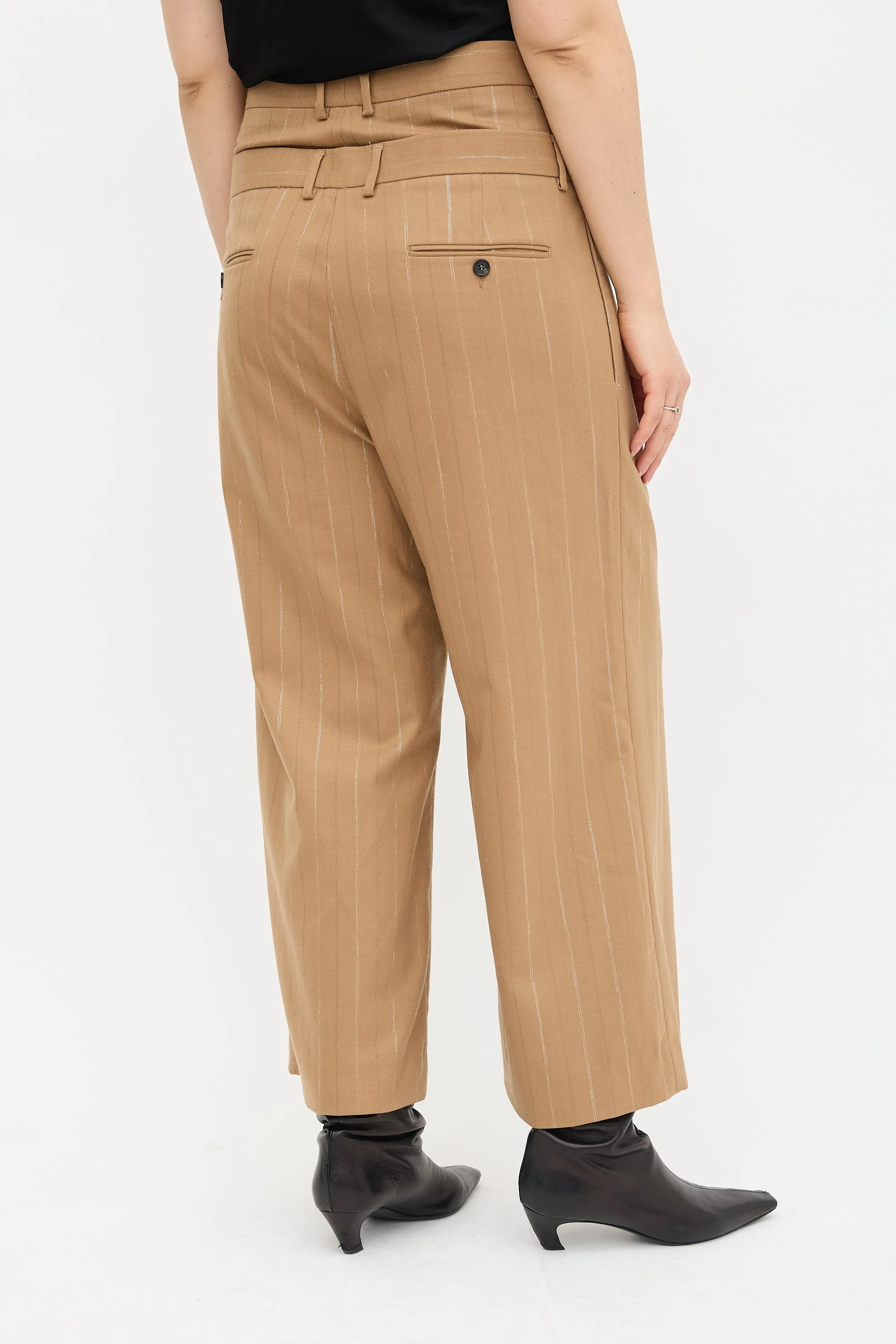 Double Waist Striped Trouser sold by VSP Consignment product image thumbnail 4