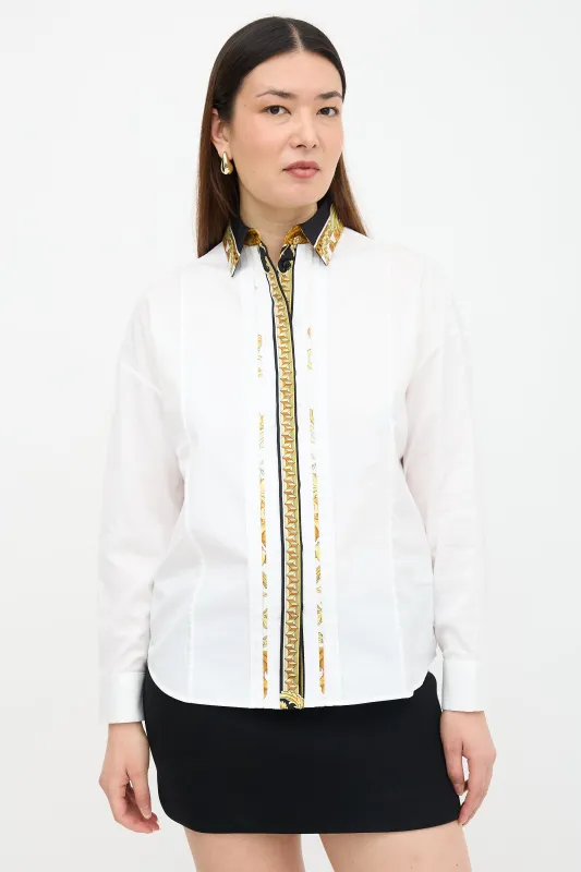 Baroque Trim Shirt made by Versace