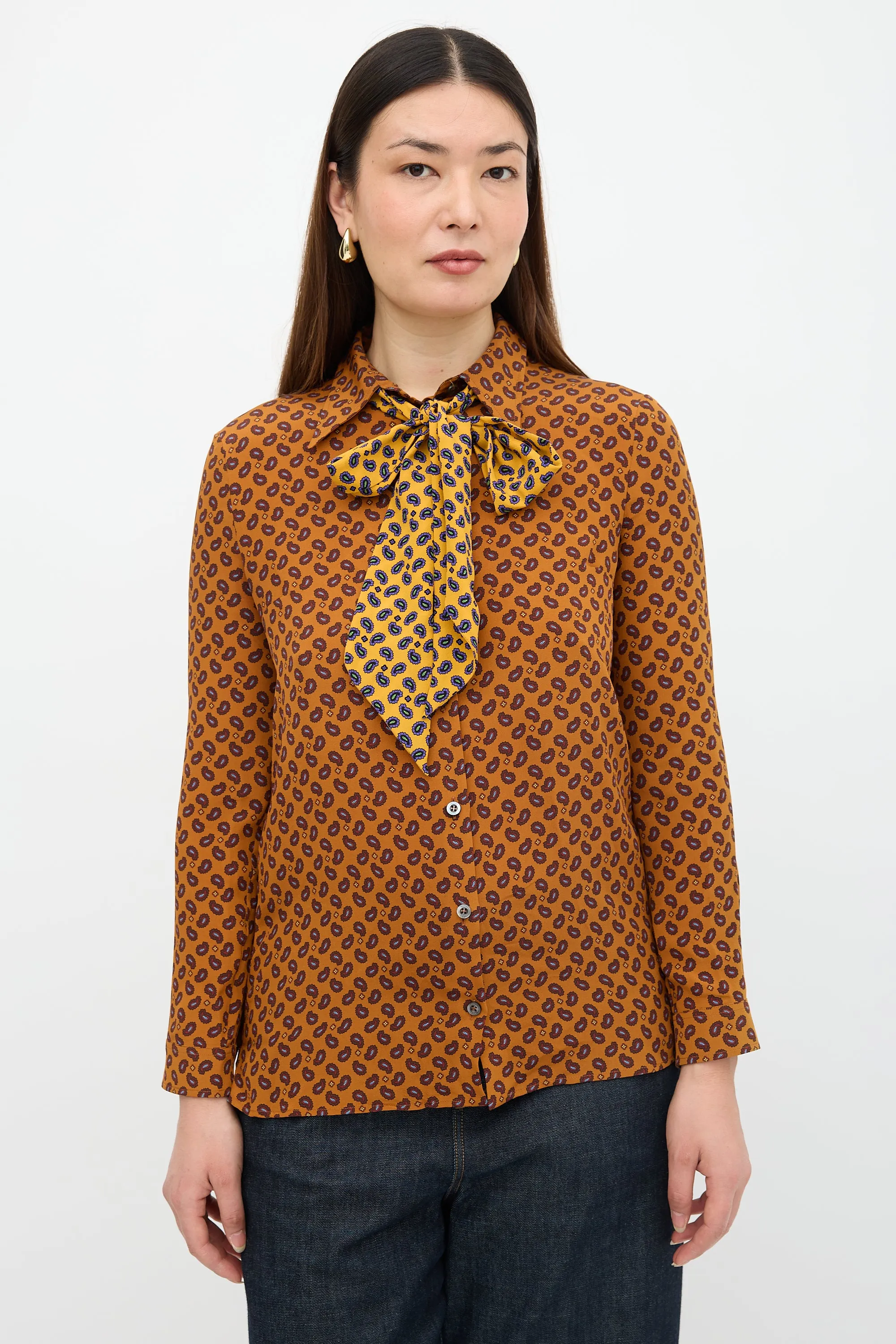2016 Silk Paisley Blouse sold by VSP Consignment