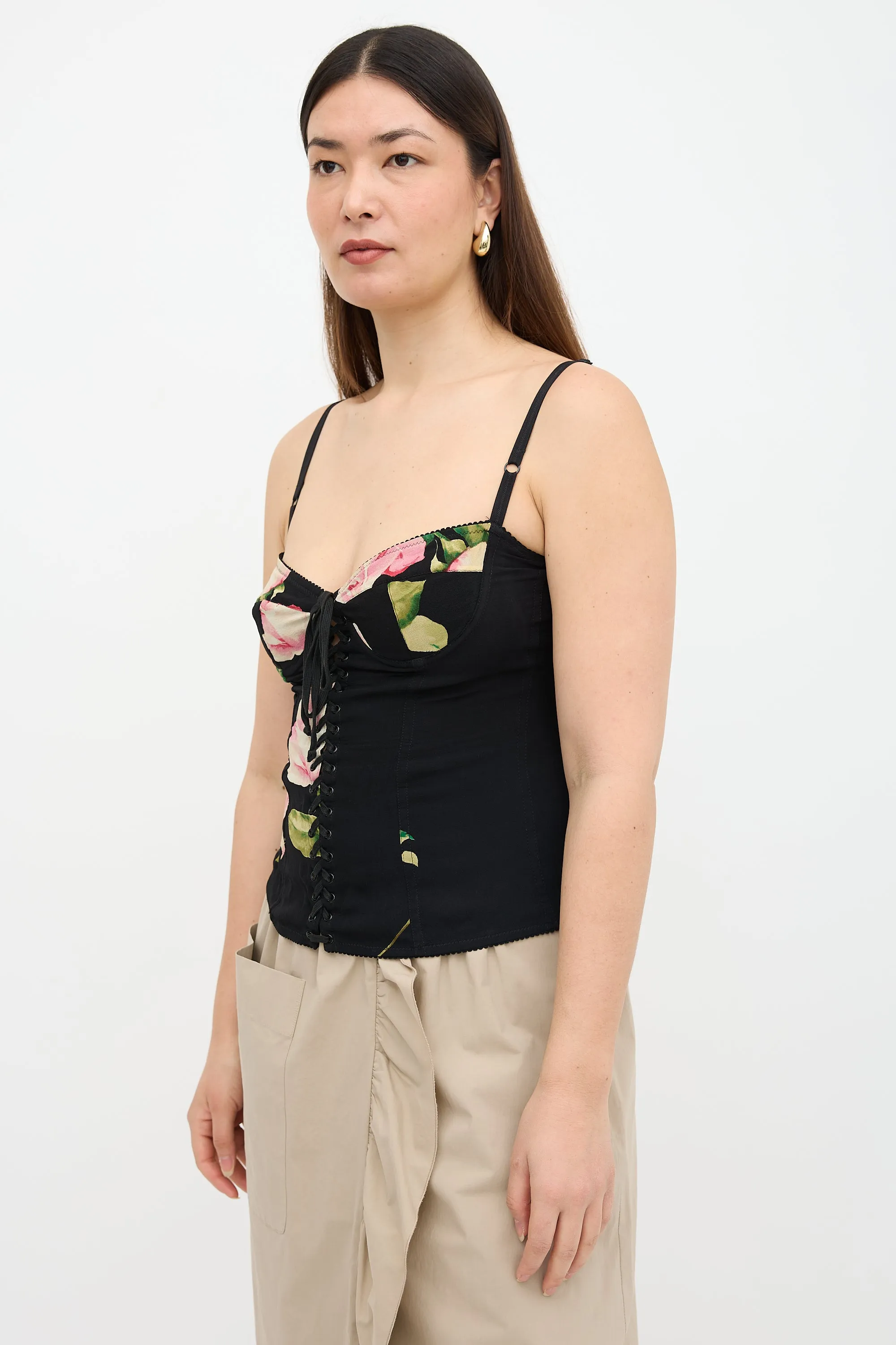 Crepe Floral Bustier Top sold by VSP Consignment product image thumbnail 3