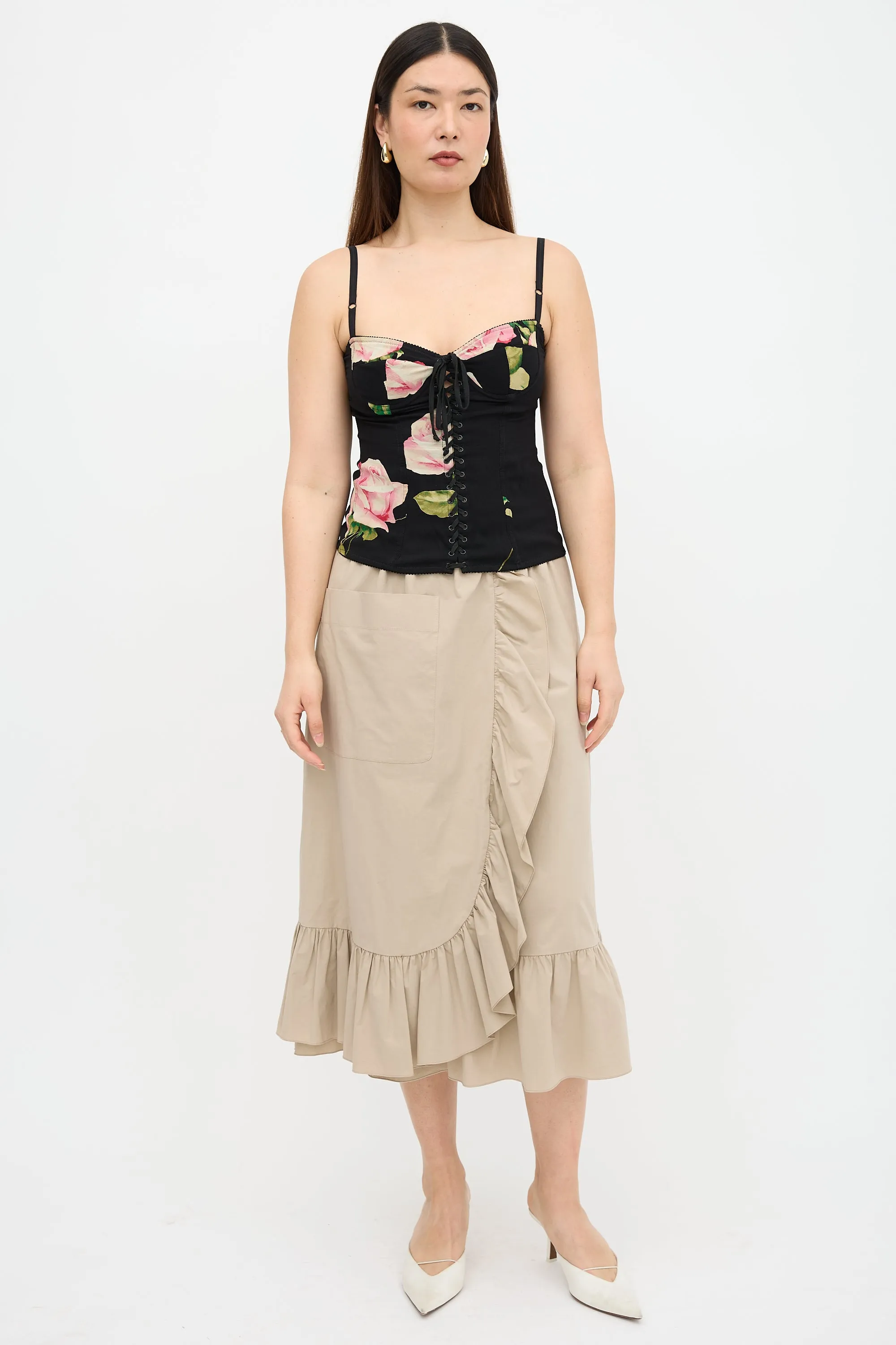 Crepe Floral Bustier Top sold by VSP Consignment product image thumbnail 2