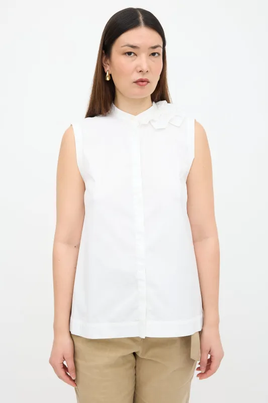 Sleeveless Ruffled Top made by Brunello Cucinelli