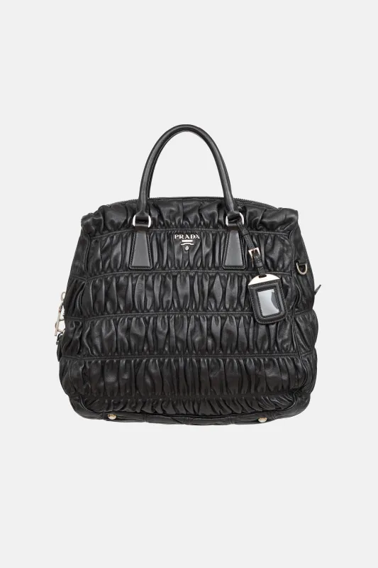 Leather Gaufre Tote Bag made by Prada