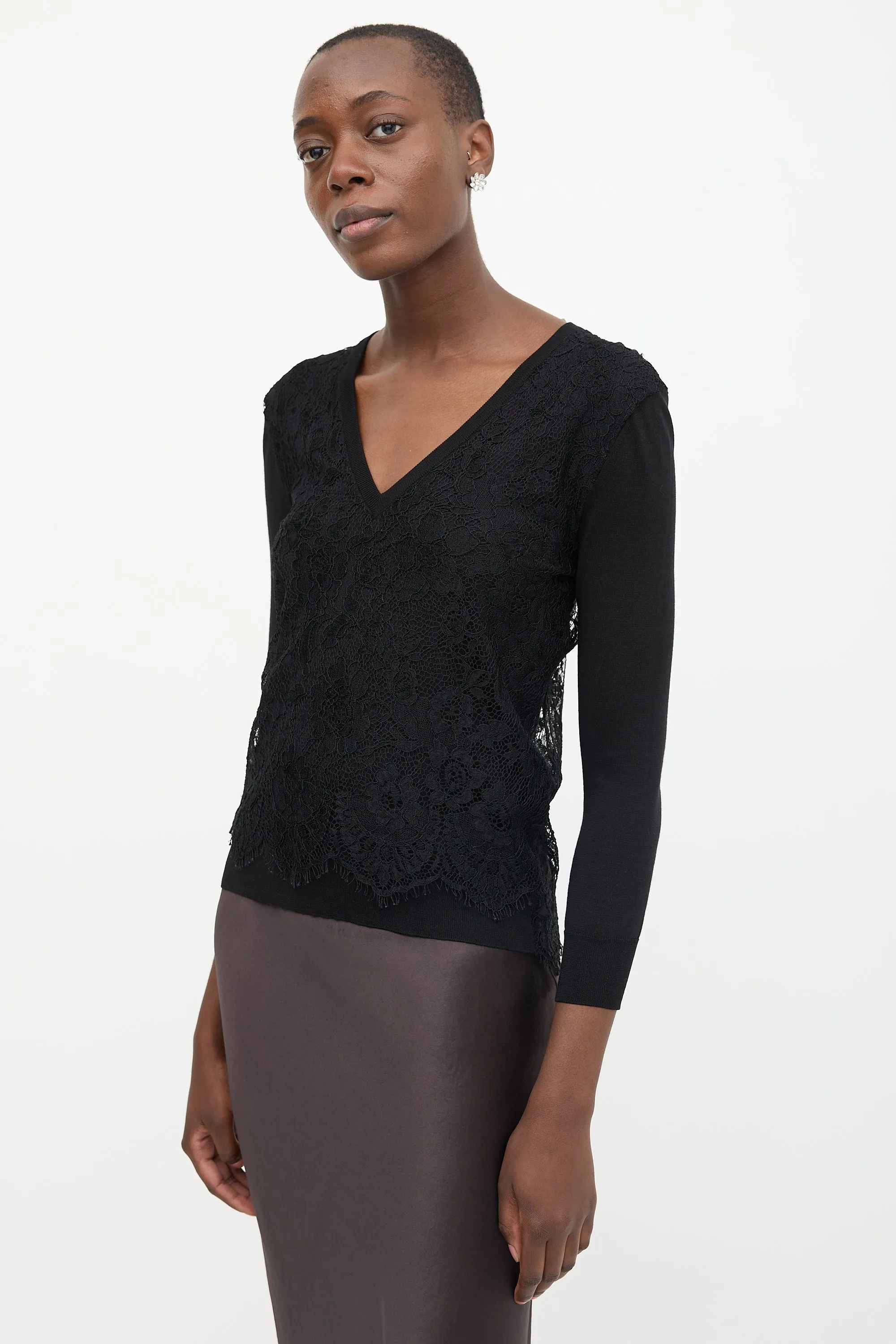 Silk Lace Sweater sold by VSP Consignment product image thumbnail 3