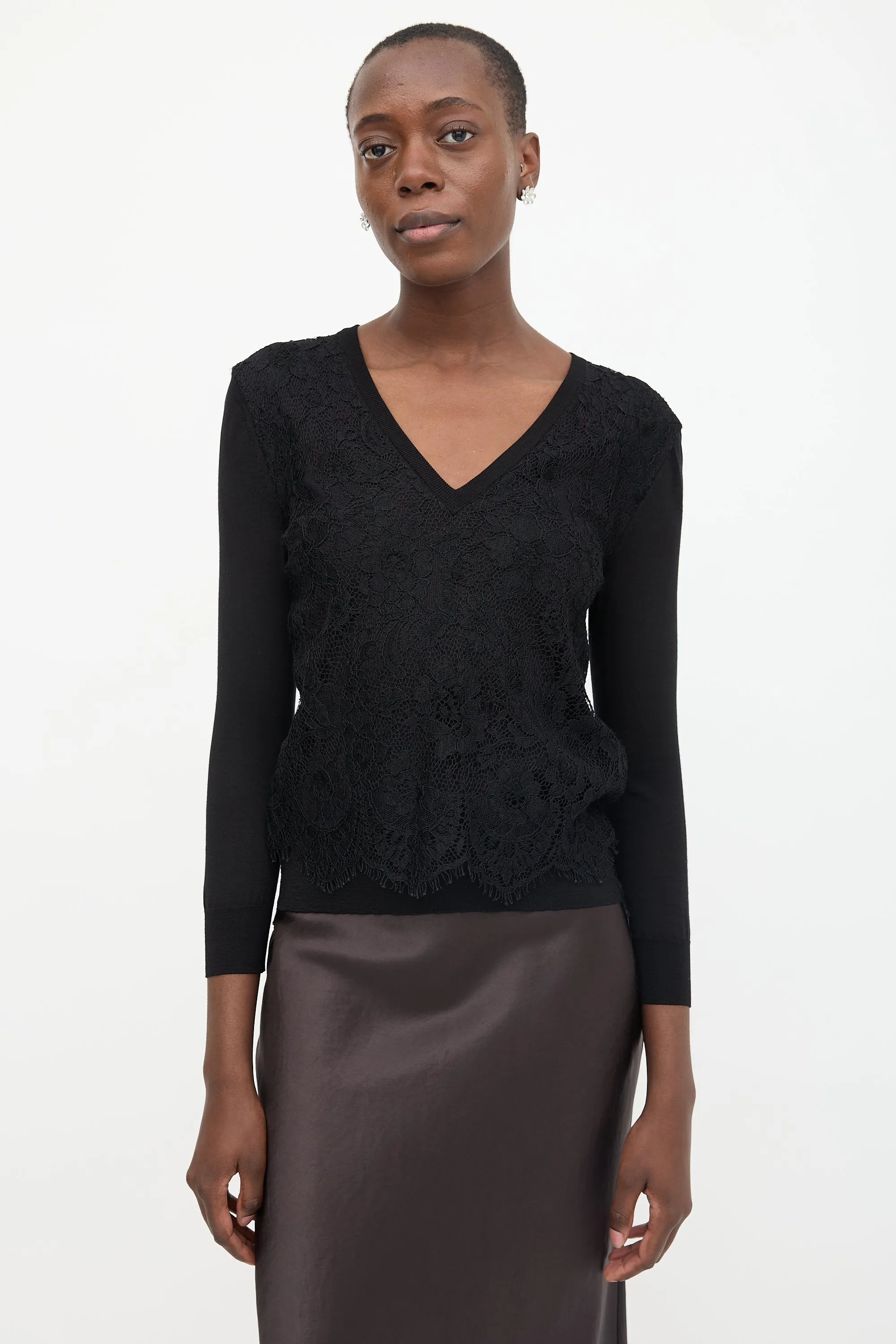 Silk Lace Sweater sold by VSP Consignment