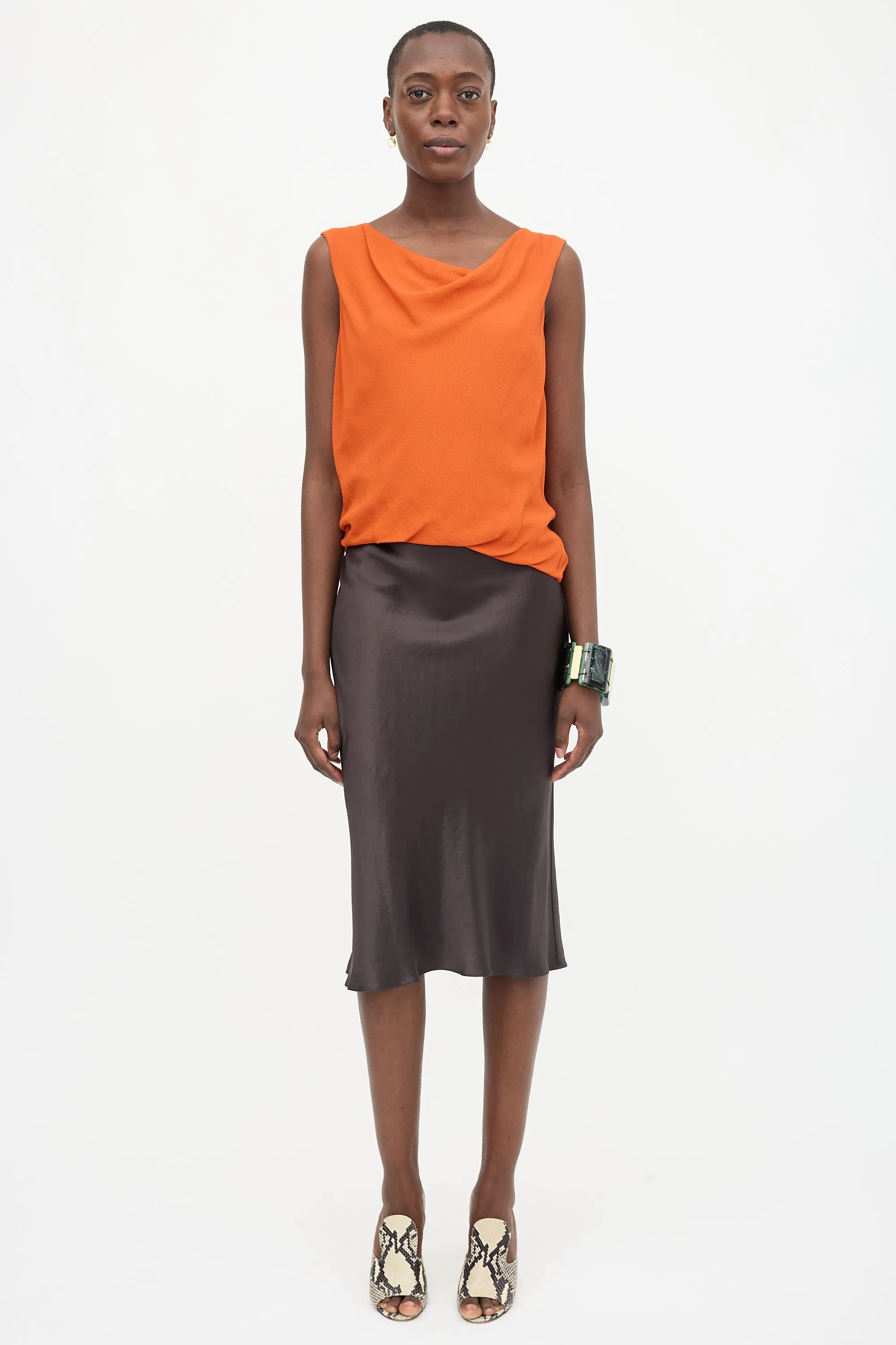 Crepe Cowl Neck Blouse sold by VSP Consignment product image thumbnail 2