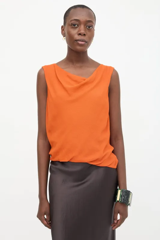 Crepe Cowl Neck Blouse made by Dries Van Noten