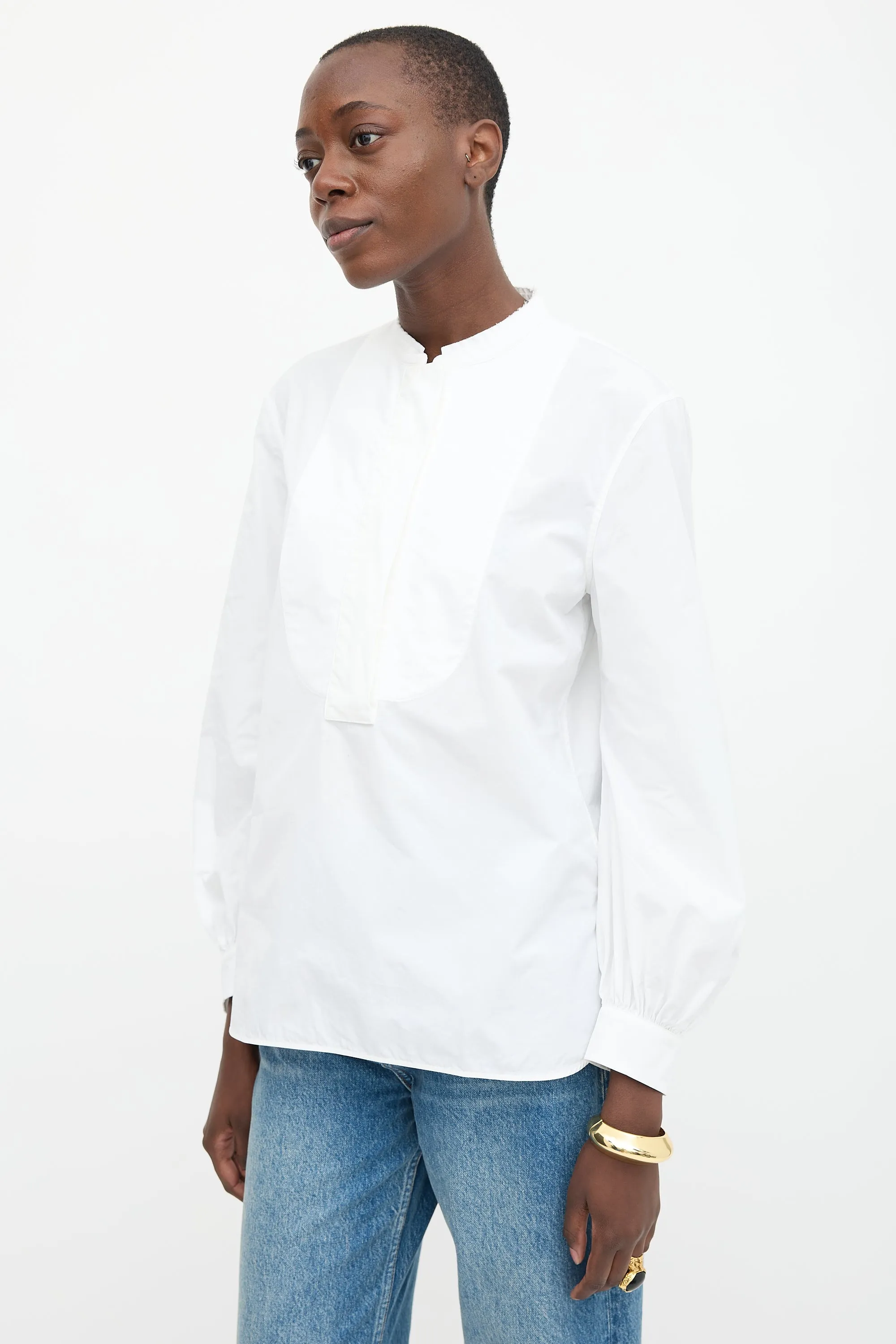 Poplin Bib Shirt sold by VSP Consignment product image thumbnail 3