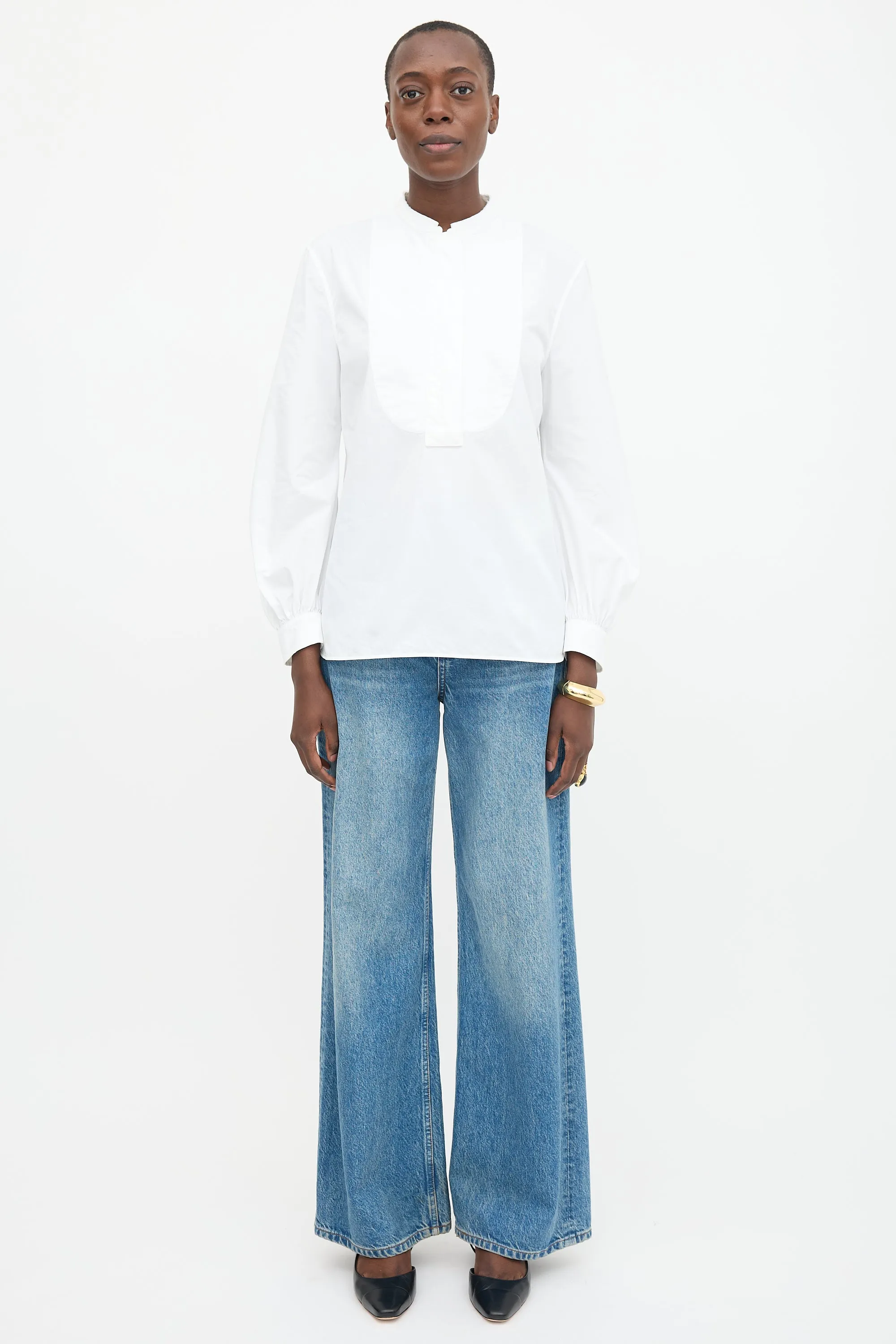 Poplin Bib Shirt sold by VSP Consignment product image thumbnail 2